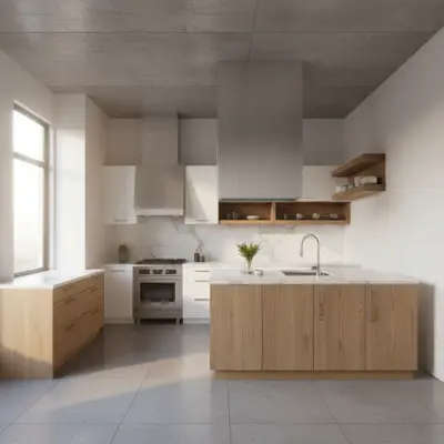 Kitchen AI Rendering, created using RenderAI