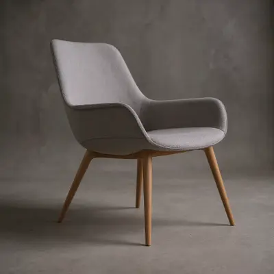 Curved chair AI Rendering, created using RenderAI